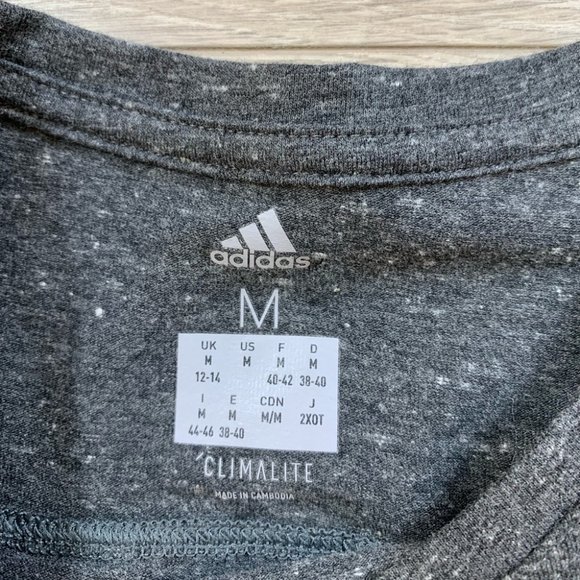 Adidas Grey Open Back Short Sleeve T-Shirt - Picture 6 of 13